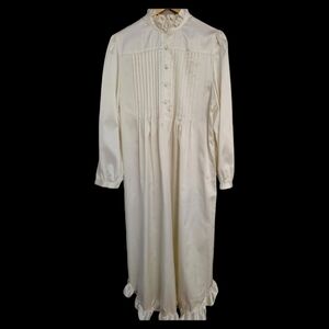 Nicole Vintage Grandma, Prairie, Cottage Core,  Nightgown Modest Wedding Ivory